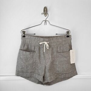 Athleta Cabo Linen 4" Short in Osprey Grey Heather NWT